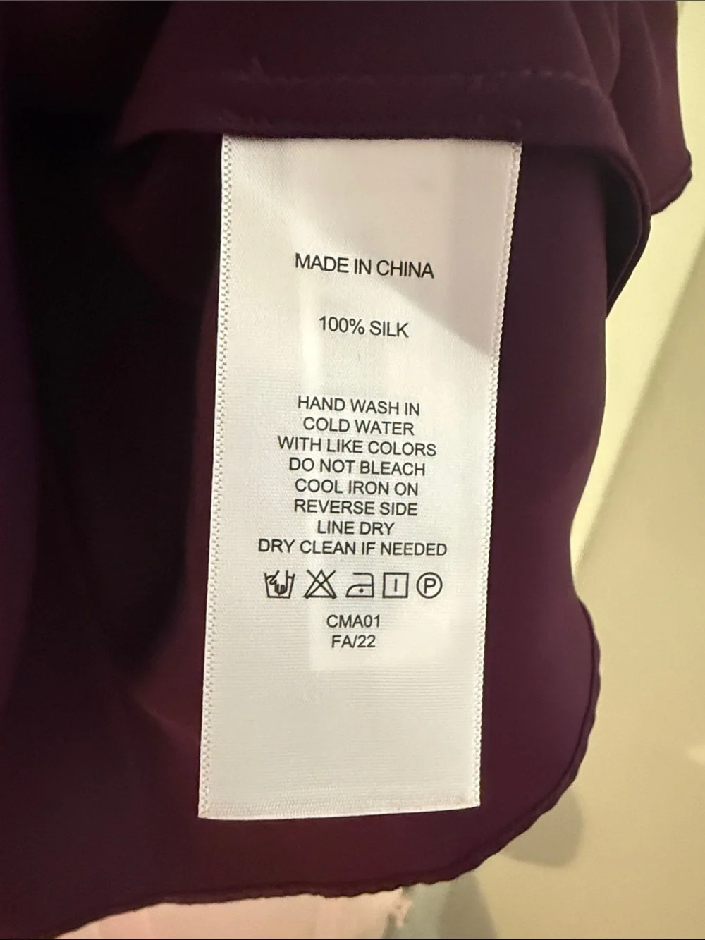 Women's Quince Washable Silk Skirt - Purple (M) - Picture 3 of 4